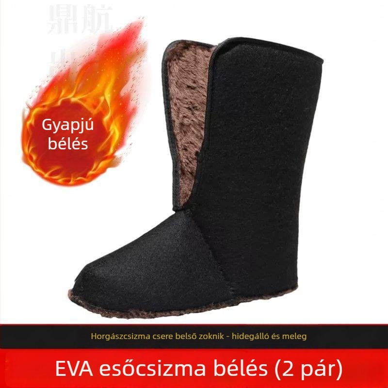 Téli EVA horgászcipő fleece béléssel, meleg belső bélés és cserélhető belső bélés