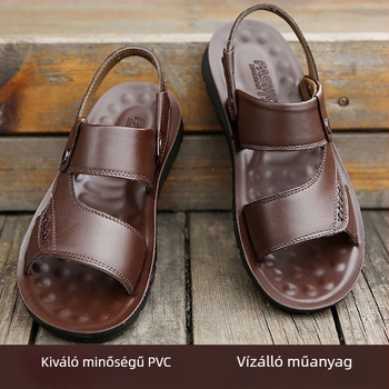 Nyári férfi kültéri casual szandálok – lélegző, csúszásmentes, puha talppal, nyitott orrú