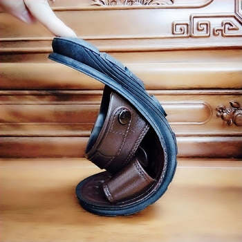 Nyári férfi kültéri casual szandálok – lélegző, csúszásmentes, puha talppal, nyitott orrú