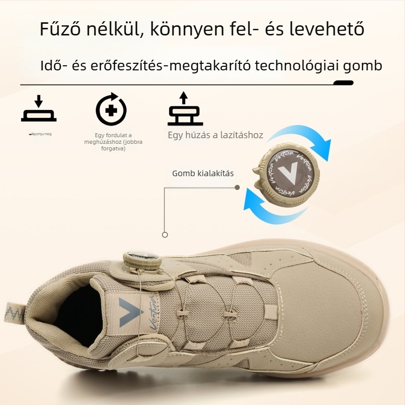 Férfi biztonsági cipő 4.0 Kevlarral, perforáció- és ütésálló, középmagas szár, mikrofibra bőr és lélegző háló