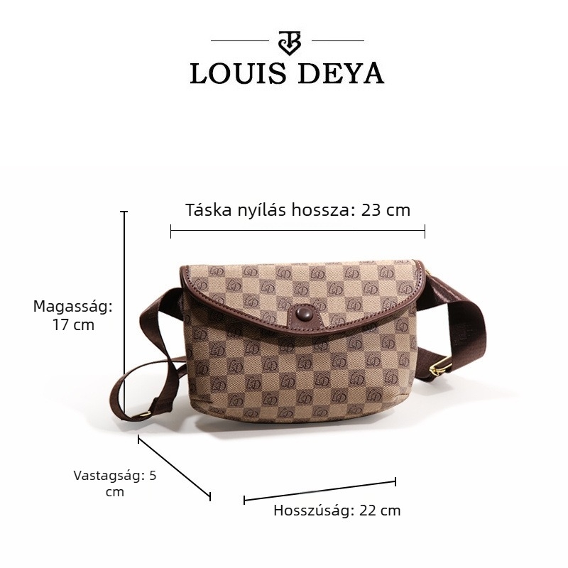 Nagy minőségű mintás női mini táska derék- és vállcrossbody stílussal, sokoldalú őszi kiegészítő