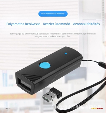 Bluetooth vezeték nélküli kézi vonalkódolvasó 1D/2D és QR kódokhoz
