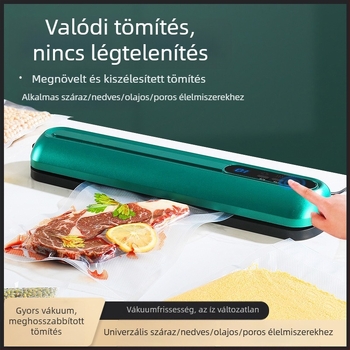 Élelmiszer-vákuumcsomagoló gép, kompakt otthoni használatra, ABS burkolat, modell ZKFK-005