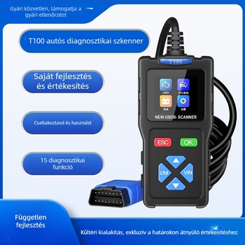 T100 autódiagnosztikai eszköz OBD2-hoz ELM327 szkennerrel