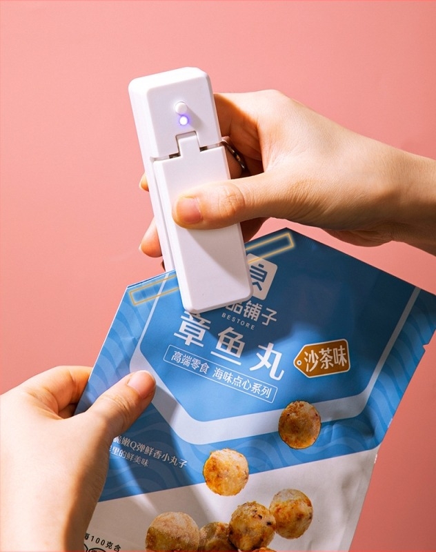 Japán stílusú mini otthoni vákuumos záró készülék élelmiszerek és nassolnivalók lezárásához, újratölthető