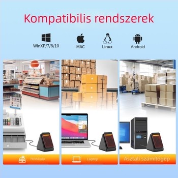 USB 2D vonalkódolvasó POS-hoz a szupermarketben
