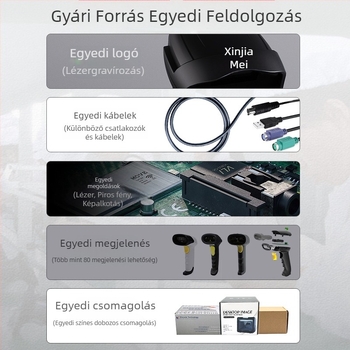 X-520 lézeres QR-kód és vonalkódolvasó, USB kézi készülék