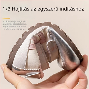 Gyerek Forrest Gump cipő, 2025 tavasz, könnyű mindennapi edzőcipő Velcro-vel, uniszex