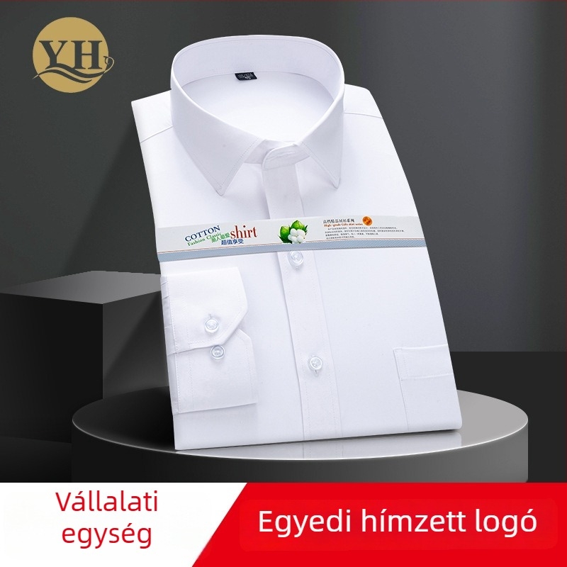 Fehér férfiing hosszú ujjú, munkahelyi és üzleti casual stílushoz, tavasz–ősz