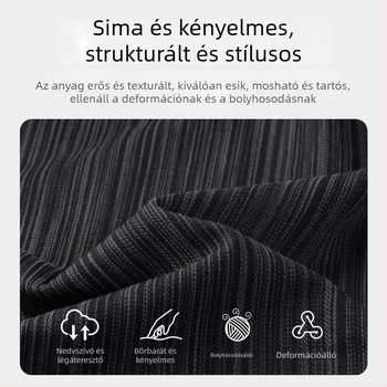 Corduroy hosszú ujjú férfi ing (shacket), őszies csíkos, plusz méret, oversize