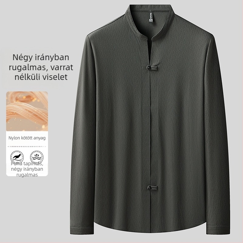 Férfi pulóver kerek nyakkal, hosszú ujjú, minimalist stílus, bő szabás, színblokkok