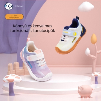 Snow Doll őszi gyermekcipő Velcro-vel, lélegző mindennapi tornacipő gyerekeknek, csúszásmentes talppal