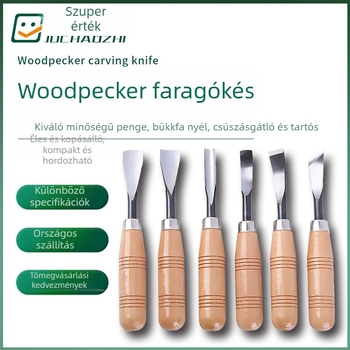 Woodpecker A306/A308 faragókés – faragáshoz fához, gipszkartonhoz és gyökérfaragáshoz, tömörfa