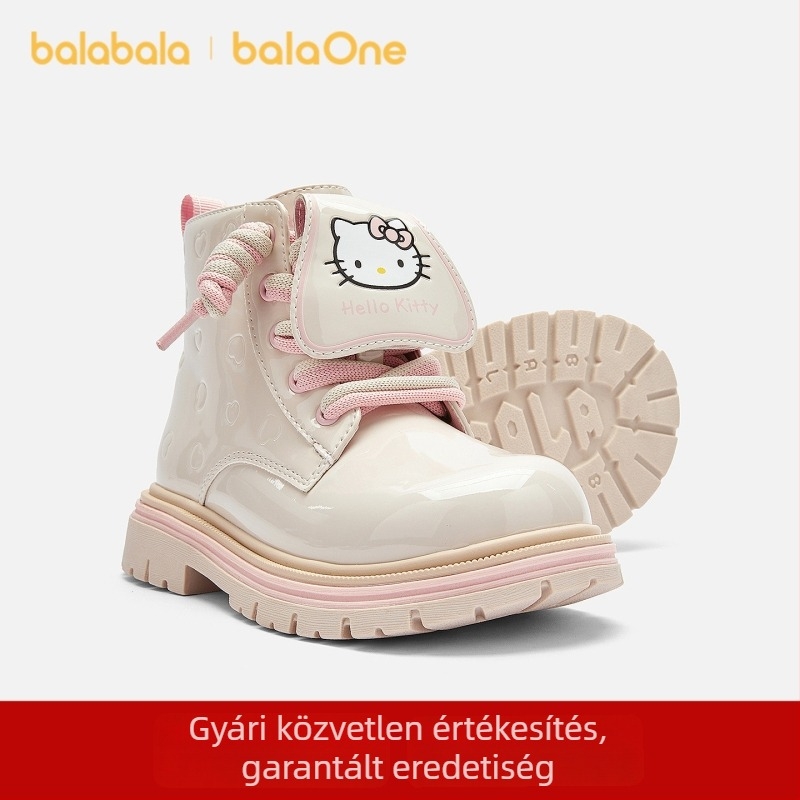 Balabala lányoknak szánt Martin csizmák Sanrio IP-vel, velúr felső, őszi-téli 2025, rövid csizmák