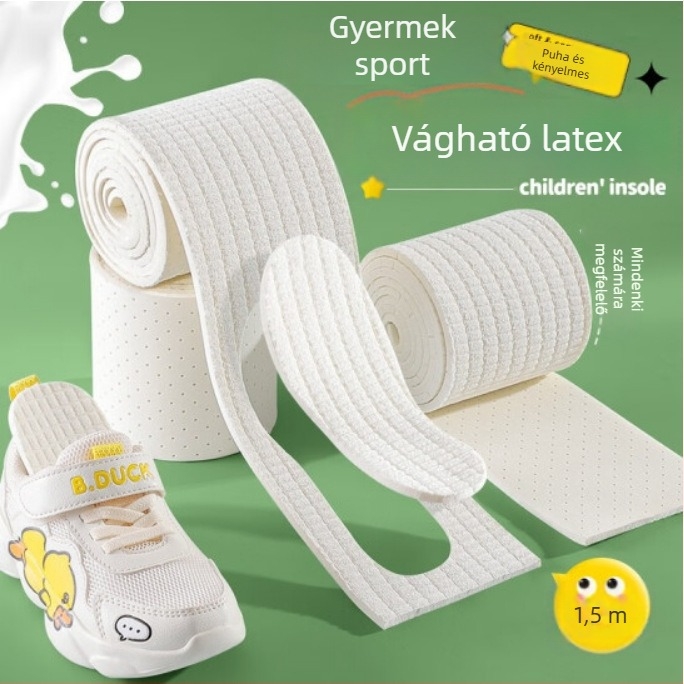 Önkivágható talptalp gyerekeknek és felnőtteknek, légáteresztő, ütéscsillapító, perforált háló, hosszú puha anyag minden évszakra