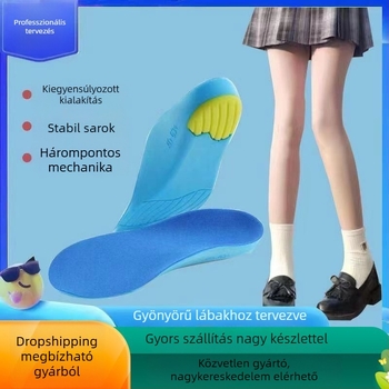 Orvosi minőségű talpbetét lapos láb korrekcióhoz, belső és külső boltozat támogatásával, talptámogatás és a lábak helyes igazítása