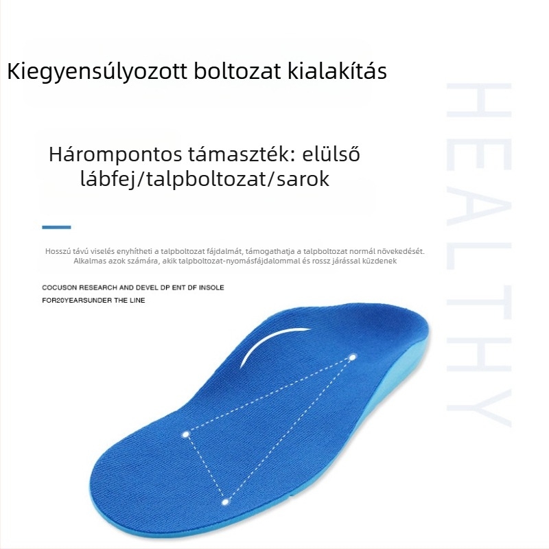 Gyerekeknek készült PU talpbetét lapos lábra, ívtámasz, ortopédiai, ütéscsillapító, sporttalp