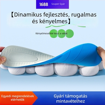 Sport talpabetét arch támogatással, futáshoz és hétköznapi használathoz, magas rugalmú ütéscsillapítás, légáteresztő, nedvességelvezető, vastagabb, kényelmes puha talp, uniszex