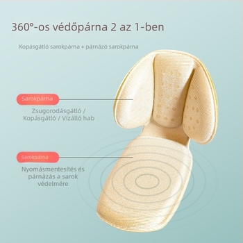 2-in-1 T-alakú sarkantyú betétek nőknek, csúszásmentes, kényelmes dörzsölés elleni védelem, félméretű belsők a nagyobb cipőkhez