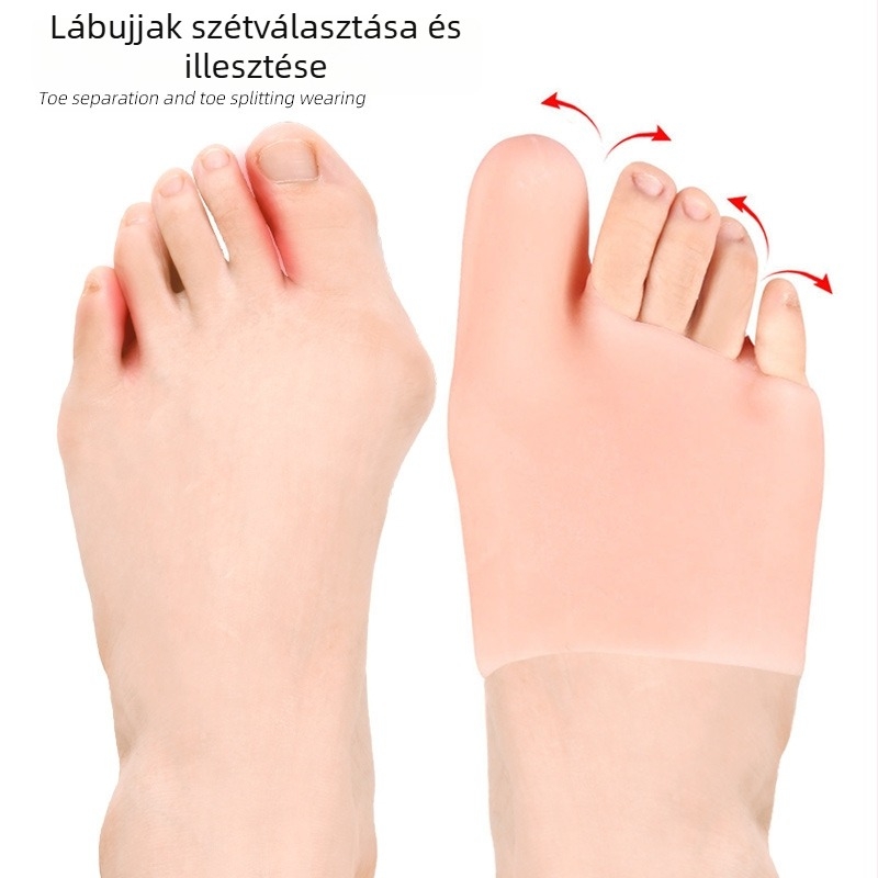 Hallux valgus korrektor és ujjszúró a láb előrészéhez, védő ujjtakaró, ortopédiai talp SEBS-ből, egy méret, nőknek