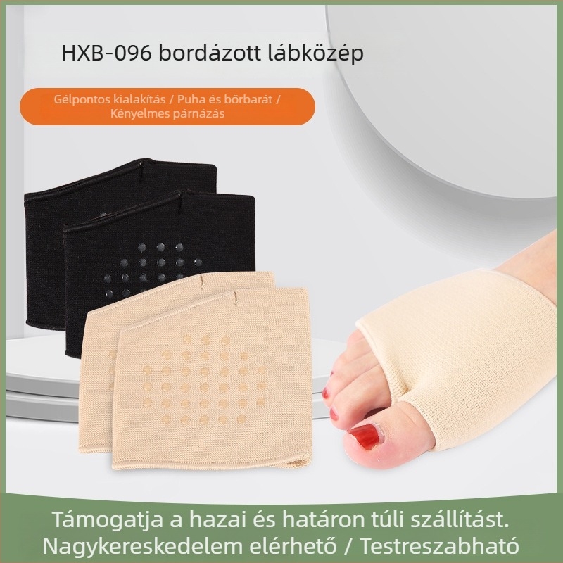 SEBS vastagított elülső talptakaró bütyökvédővel, csúszásmentes, osztott ujjas kialakítás