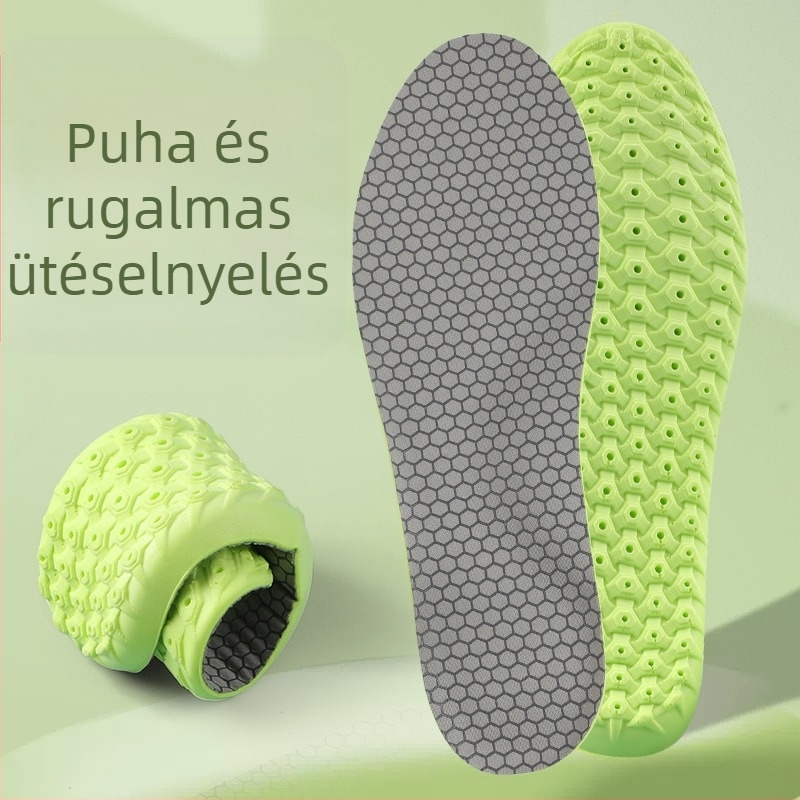 Bosst sporttalp cipőkhöz: magas rugalmasság, ütéscsillapítás, csúszásmentes, lélegző, izzadságelszívó, antibakteriális, dezodorizáló, mindennapi 4D felhőcsizmákhoz, teljes talp