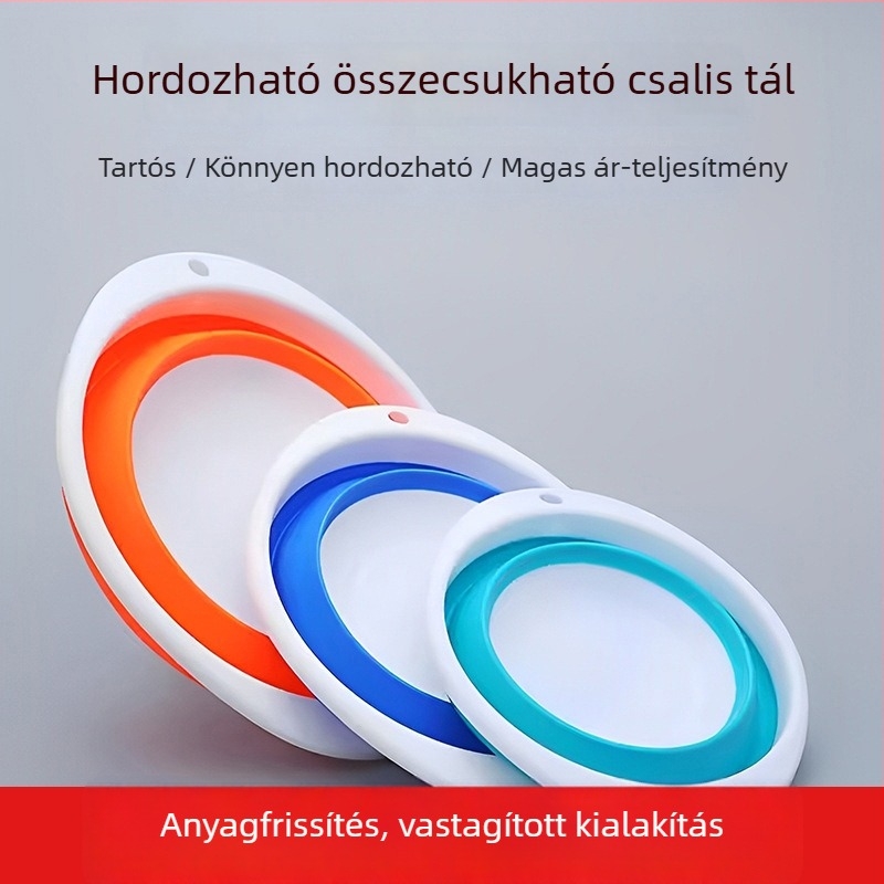 Összecsukható csali-keverőedény, csali tál és csali tál a horgászathoz