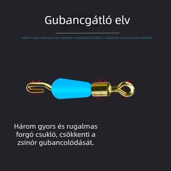Silikon gyors alvonal-klipsz, csatlakozó tű és nyolcas alakú gyűrű éjszakai horgászathoz