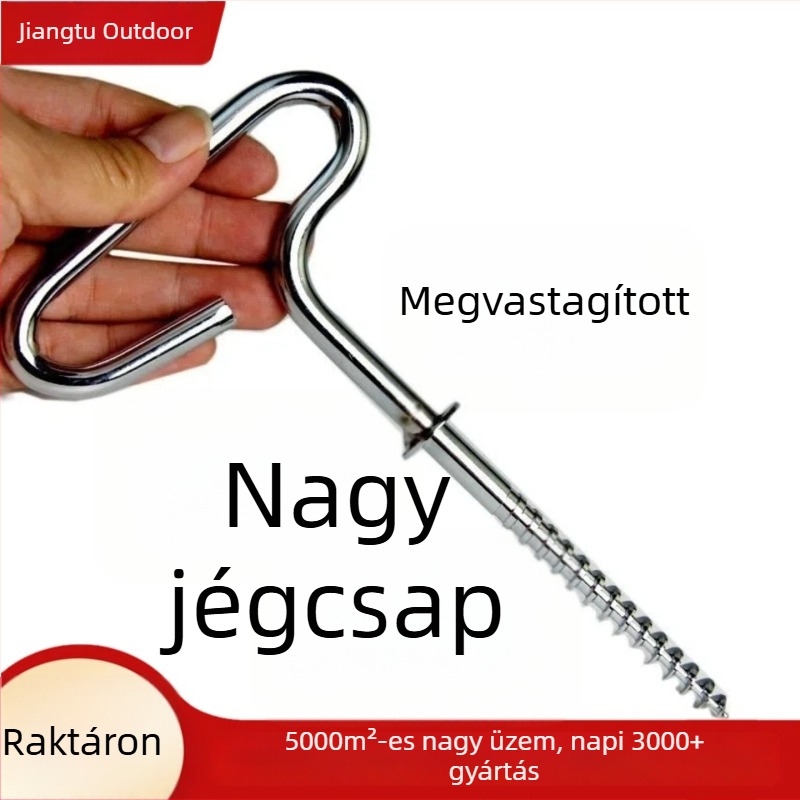 Szakosított jéghez használható horgászati szegek, sátor rögzítéséhez jégen hóban, jéglyukfúró eszköz, menetes hószeg