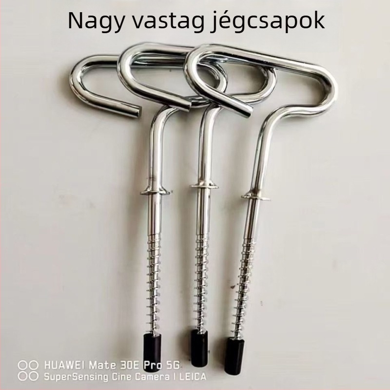 Szakosított jéghez használható horgászati szegek, sátor rögzítéséhez jégen hóban, jéglyukfúró eszköz, menetes hószeg