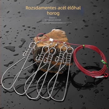 Rozsdamentes acél halzár, drótos halsortoló eszköz, horgászfelszerelés