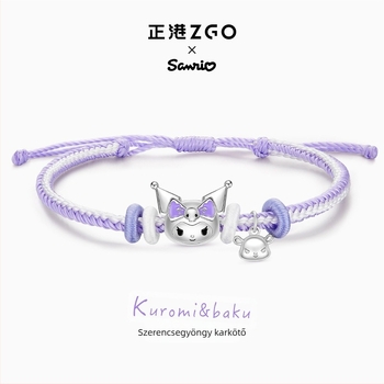 Zhenggang x Sanrio Kuromi ezüst karkötő nőknek, új 2024-es modell, elegáns születésnapi ajándék