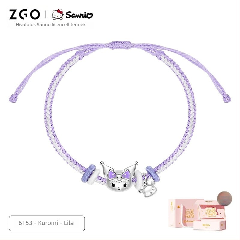 Zhenggang x Sanrio Kuromi ezüst karkötő nőknek, új 2024-es modell, elegáns születésnapi ajándék