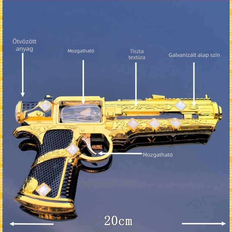 PUBG játékhoz ritka különleges pisztoly, 20 cm, fém fegyver modell cosplay rekvizit