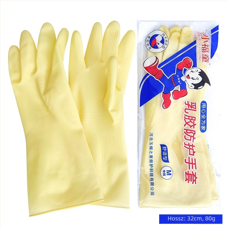 Baixiang vastagított latex kesztyűk – háztartási használatra, kopásálló, sav- és lúgálló, a konyhai mosogatáshoz