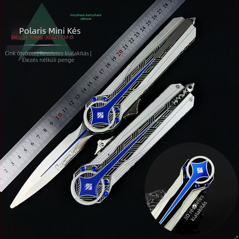Delta Polaris kés — ötvözetből készült fém dísz, nagy méret, teleszkópos kiemelés, automatikus