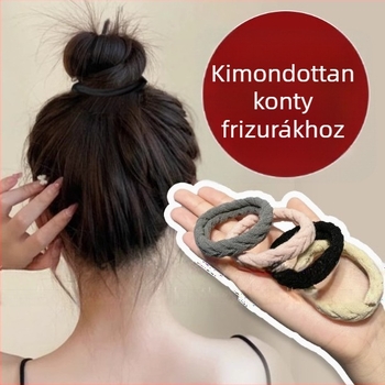 Csúszásmentes konty- és copf hajgumi, textilből, felnőtteknek, sokoldalú