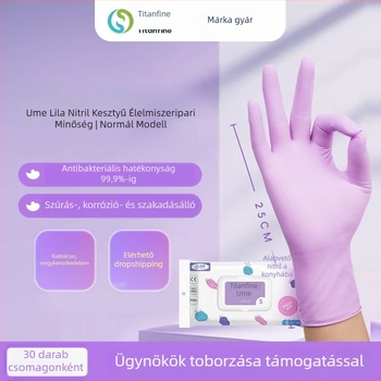 Élelmiszer-minőségű nitril kesztyűk, egyszer használatos, konyhai és otthoni használatra