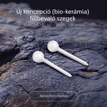 Unisex orvosi bio-kerámiás fülápoló studok, kerámiából készült fülcsapok, viselhetők fürdés és alvás közben, fülcsapok és fülbevalók