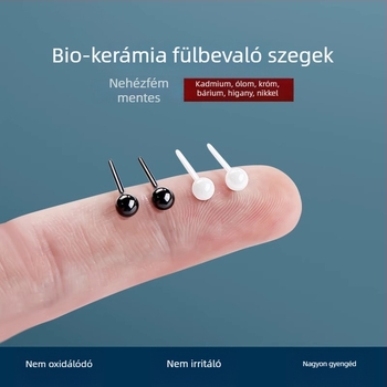 Unisex orvosi bio-kerámiás fülápoló studok, kerámiából készült fülcsapok, viselhetők fürdés és alvás közben, fülcsapok és fülbevalók