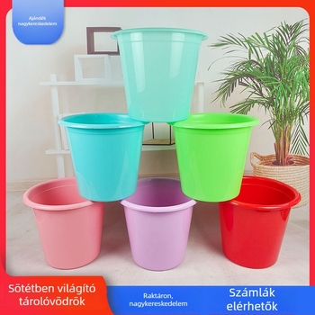 Kerek, műanyag szemetes, fedél nélküli, otthoni használatra, fürdőszoba, konyha és nappali