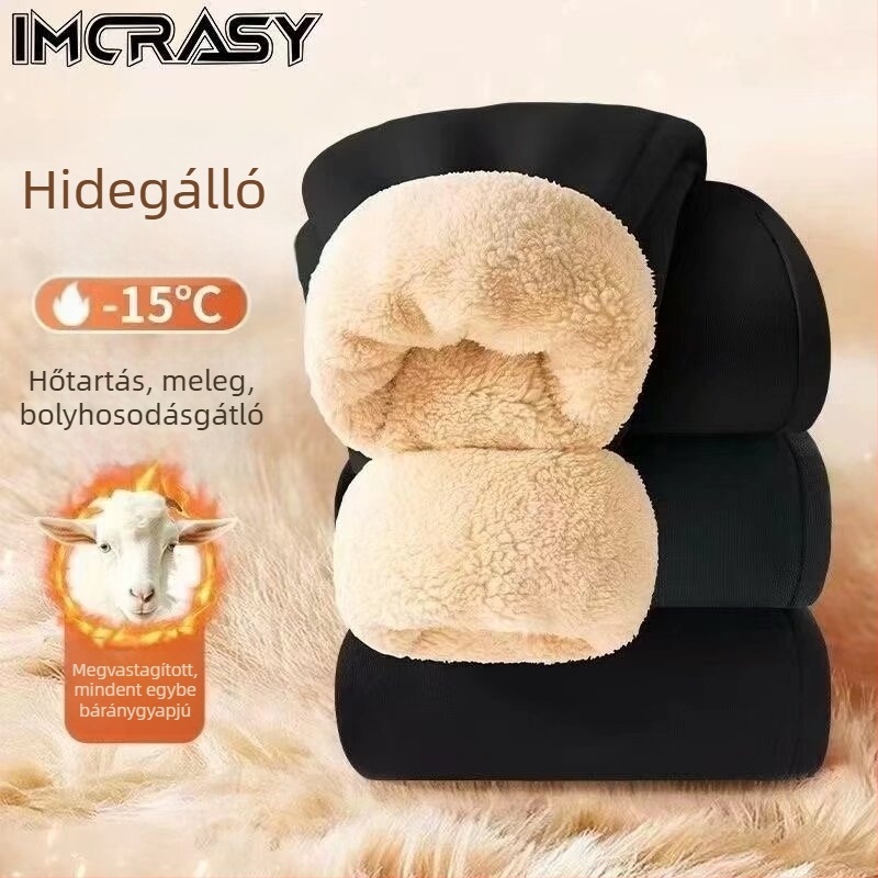 Koreai- és japán stílusú jogger nadrágok tiniknek, fleece béléssel, téli, laza szabás