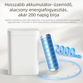 Intelligens szenzoros szemetes fedéllel, teljesen automata, 4 literes kapacitás, otthoni használatra – konyha, fürdőszoba, hálószoba, nappali, hálózati áramellátással