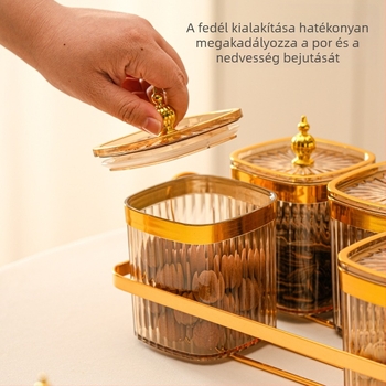 Fényűző fűszertartó üvegkészlet és állvány