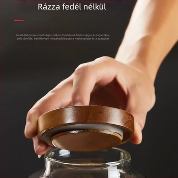 Készleten: nagy kapacitású üveges edény fedővel, nedvességzáró és hermetikus, boroszilikát üvegből készült, szárított mandarinhéj tárolására, hagyományos kínai gyógyászat
