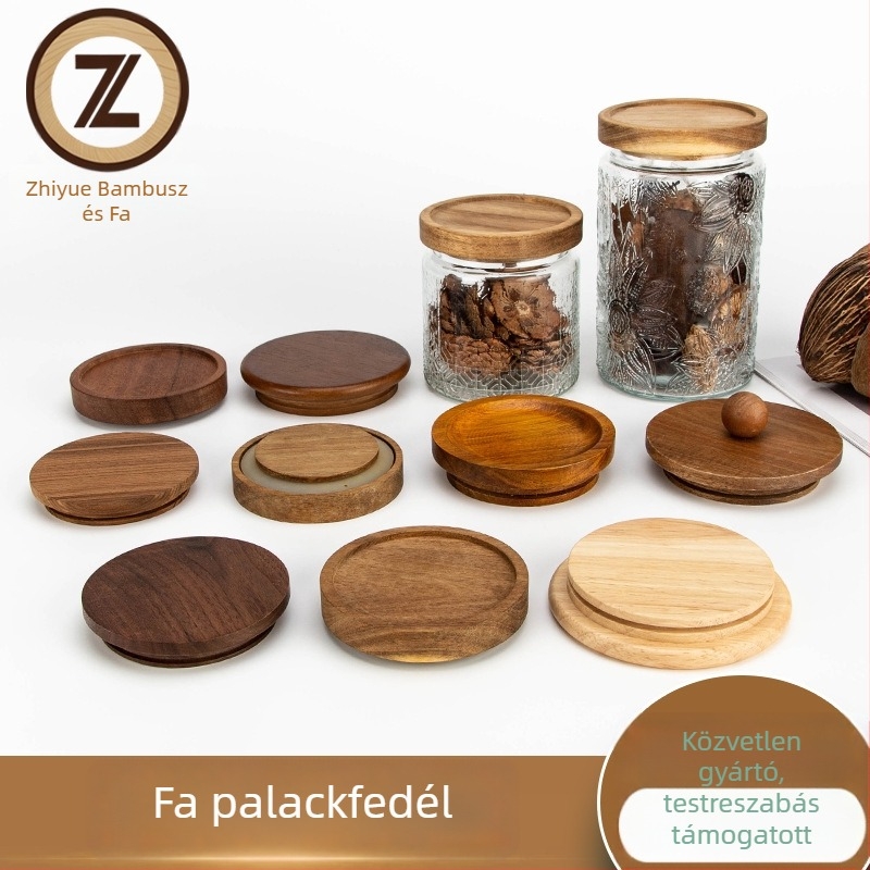 Boroszilikát üveg teátároló akácfa bambusz fedéllel