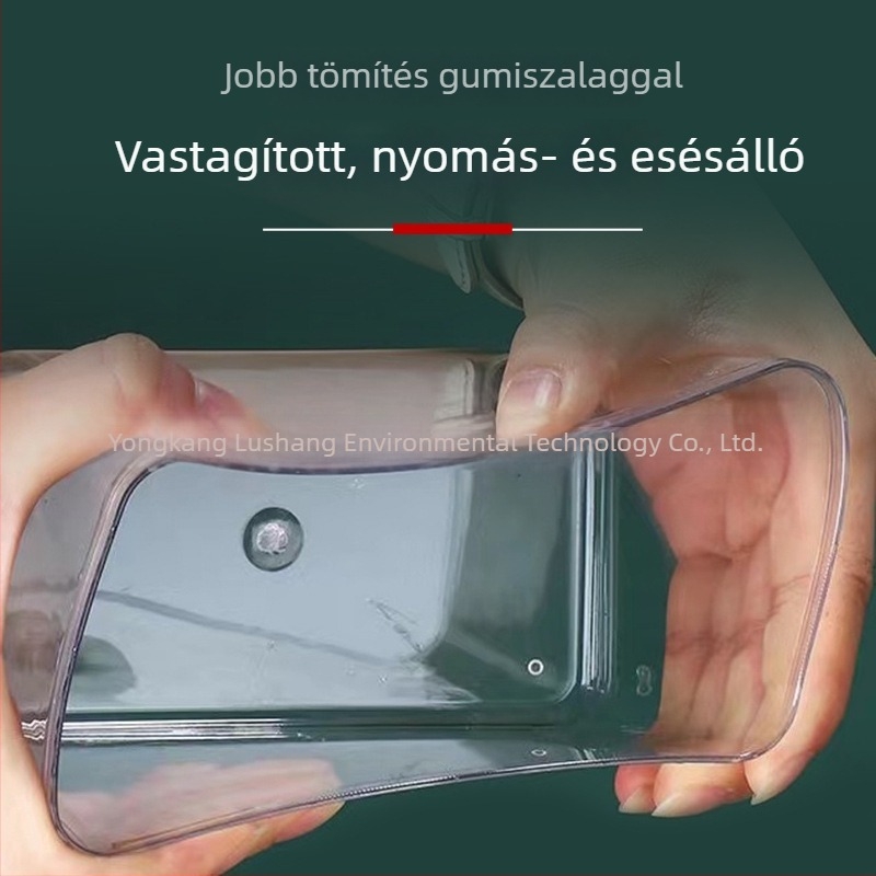 Műanyag négyzetes tároló gyümölcsporhoz és kávébabokhoz, átlátszó zárható élelmiszertároló