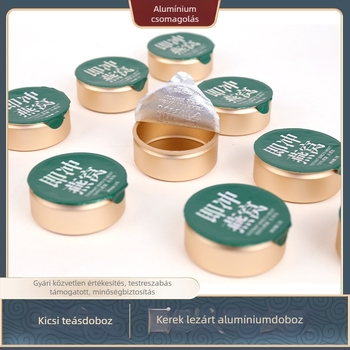 Krooni alumínium teás doboz, zárható mini teás tartály ötvözetből