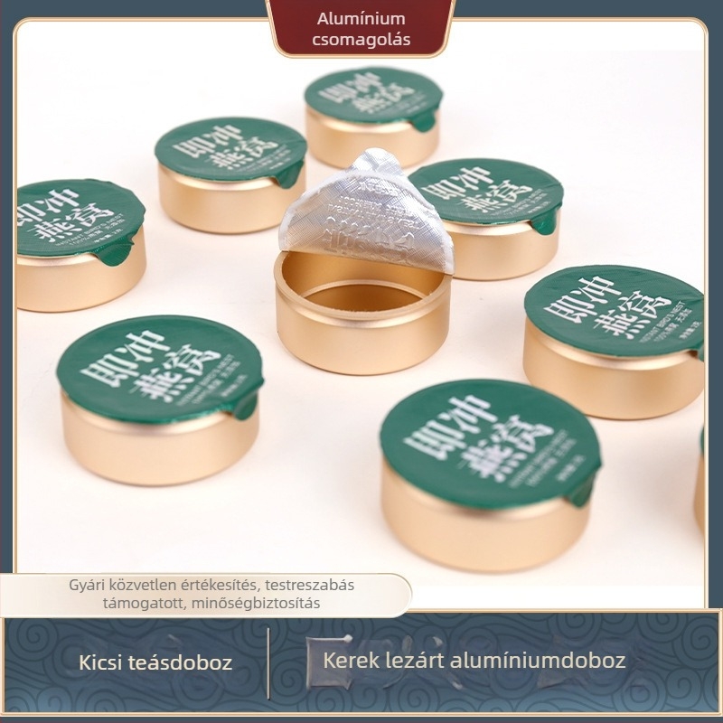 Krooni alumínium teás doboz, zárható mini teás tartály ötvözetből