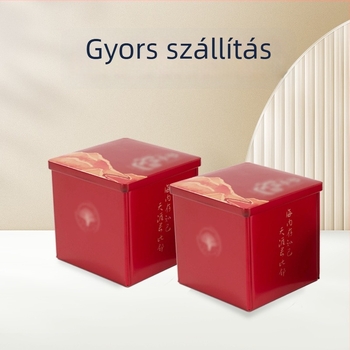 Személyre szabható négyszögletes teásdoboz, fém